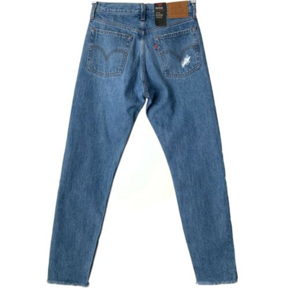 Levi’s Premium Blue Wedgie High Waisted Jeans Button Fly Tapered 25 - Picture 3 of 11